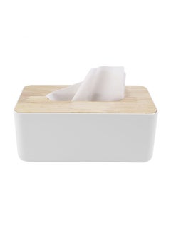 Generic Rectangular Tissue Box White/Brown 23x13x10centimeter  - Image 2