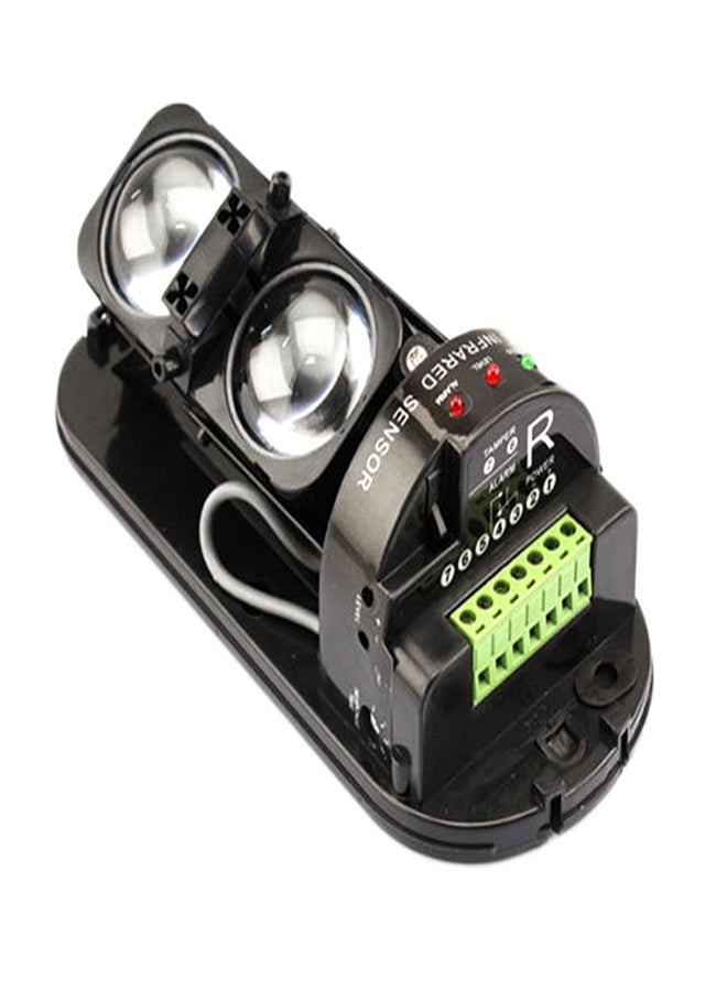 2-Piece Dual Beam Infrared Security Alarm Detector Black - Image 3