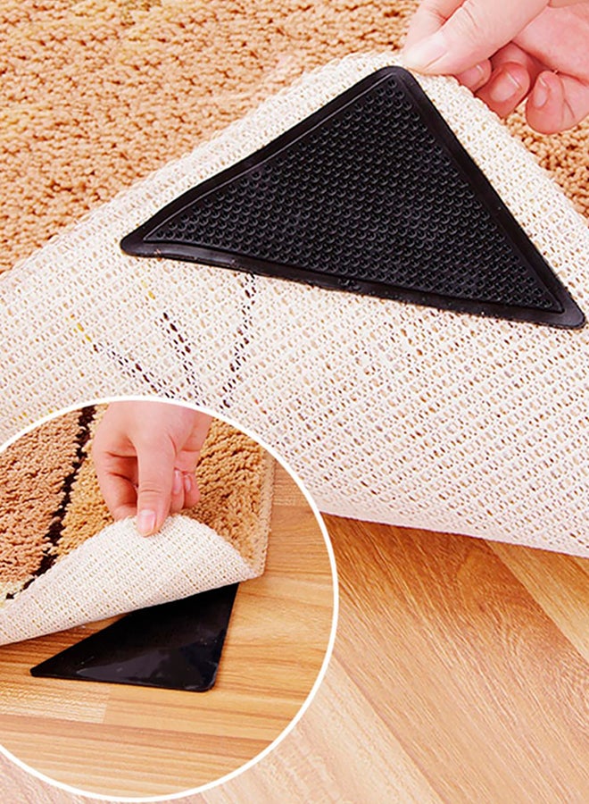 4-Piece Rug Carpet Mat Gripper Set 3.9 x 3.9 x 0.1inch - Image 2