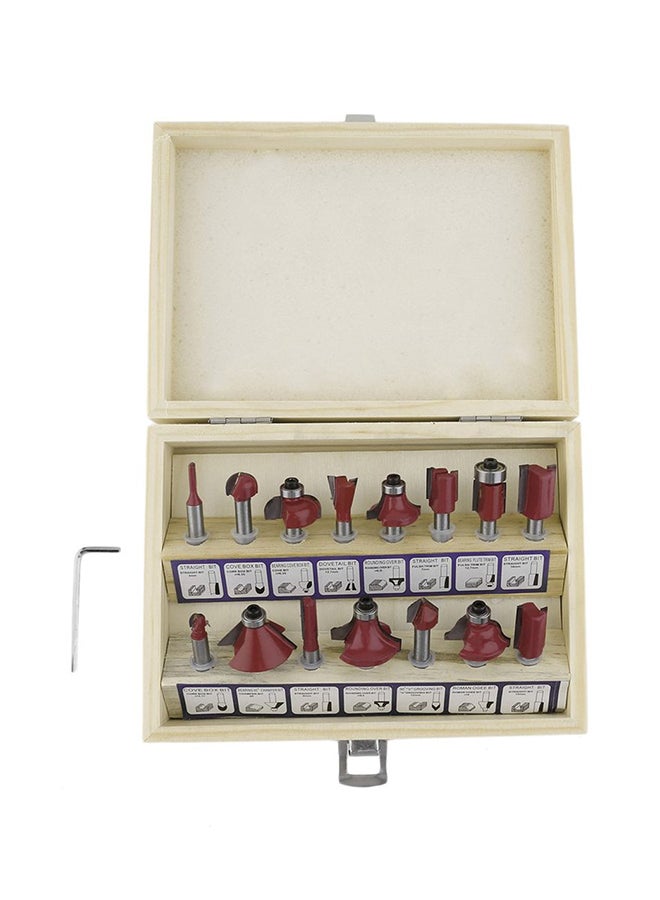 Generic - 15-Piece Carbide Shank Wood Router Set - Image 1