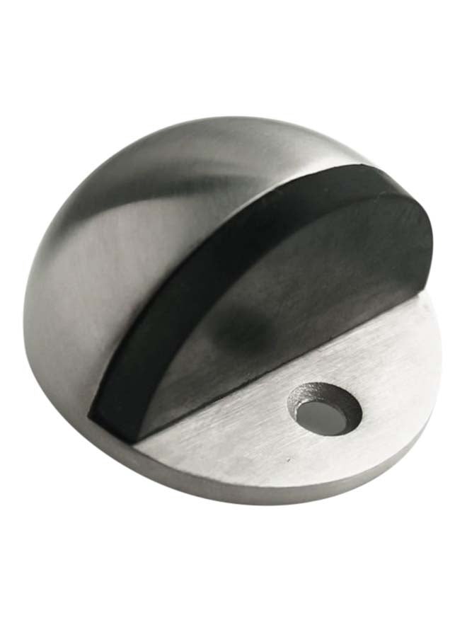 Generic Half Round Floor Door Stopper Silver 3centimeter 