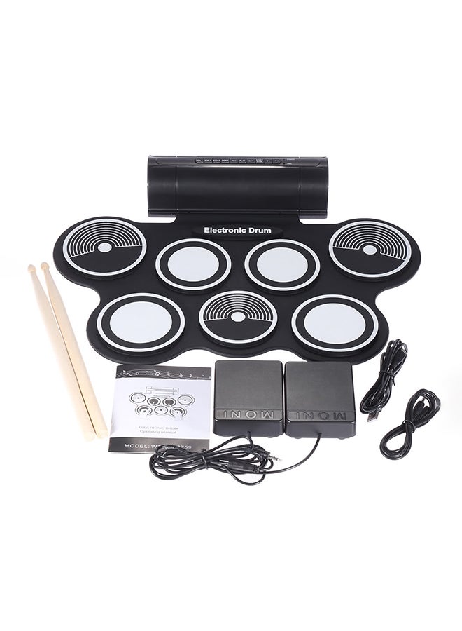 Generic Portable Foldable Silicone Electronic Drum Pad Kit  - Image 1