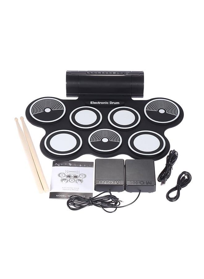 Generic Portable Foldable Silicone Electronic Drum Pad Kit  - Image 2