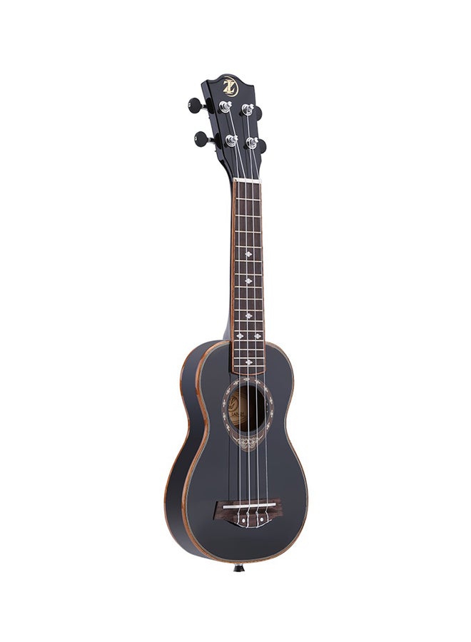 Generic Soprano Ukulele 4 Strings Spruce Body Ultrathin Special 21-Inch Black - Image 1