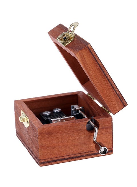 Wooden Musical Hand Crank Box