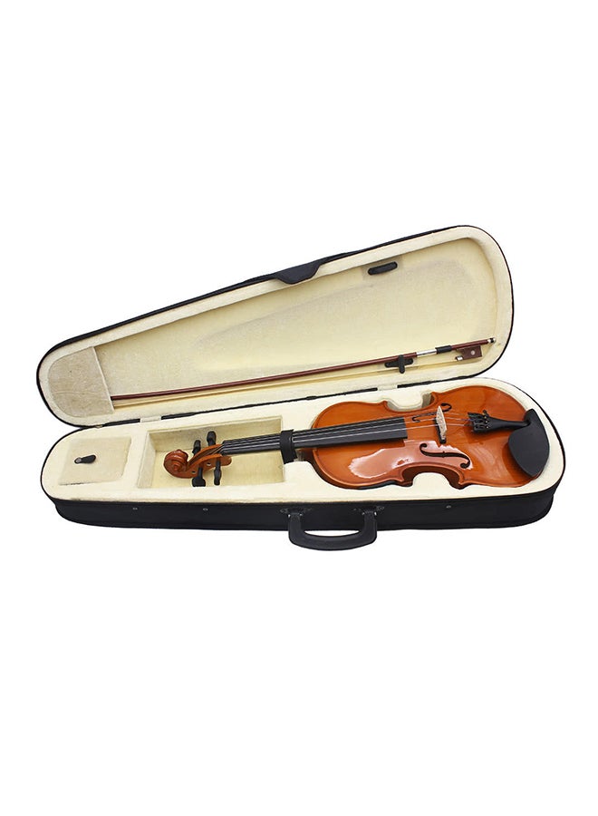 كمان EQ صوتي بلوحة واجهة مصنوعة من خشب التنوب الصلب مع قطعة لراحة الذقن وسلك توصيل مقاس  1/4 بوصة - Image 3