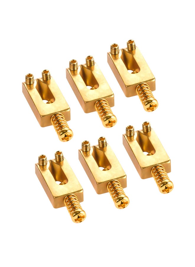 Generic - 6-Piece Brass Bridge Saddles For Fender ST Electric Guitar - Image 1