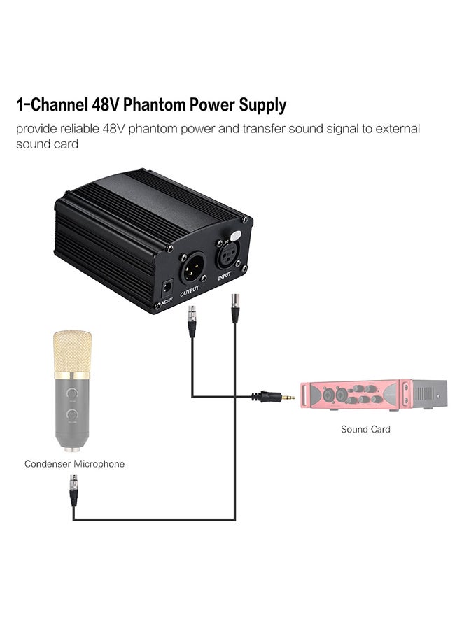 محول طاقة فانتوم بقوة 48 فولت بقناة واحدة مع محول - Image 4