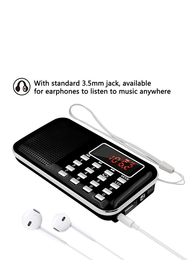 Digital Portable Radio With MP3 Audio Player V3441 Black  - Image 3