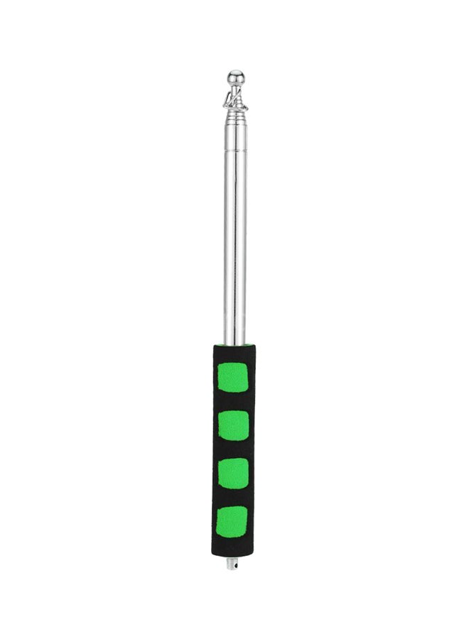 Generic - Stainless Steel Telescopic Flag Pole Green/Silver - Image 1