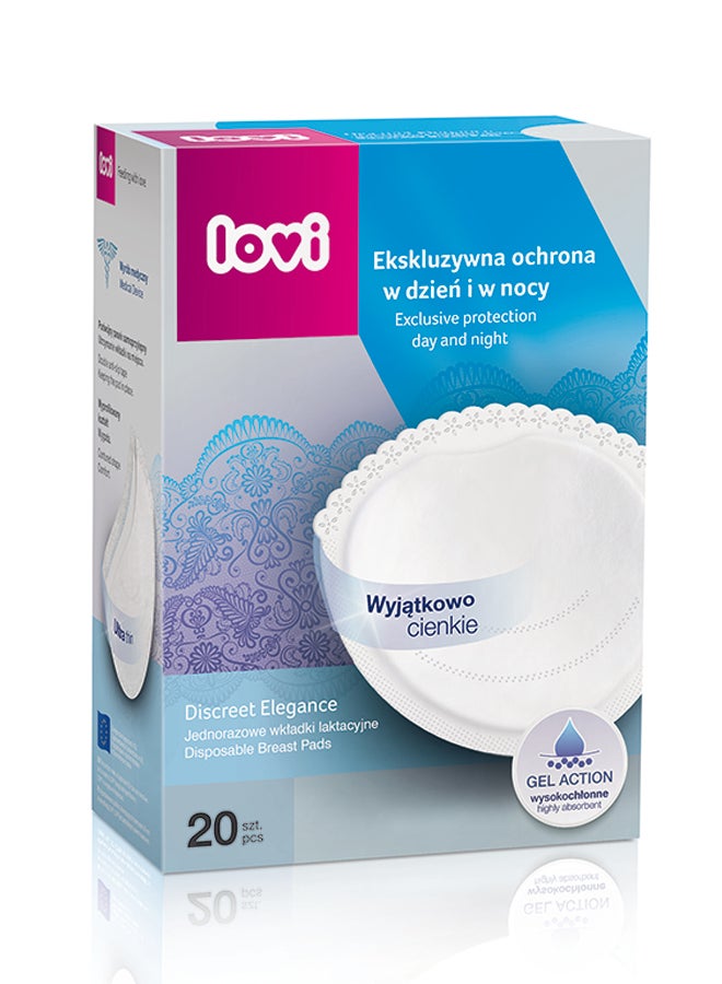 lovi 20-Piece Discreet Elegance Gel Action Breast Pad Set - Image 2