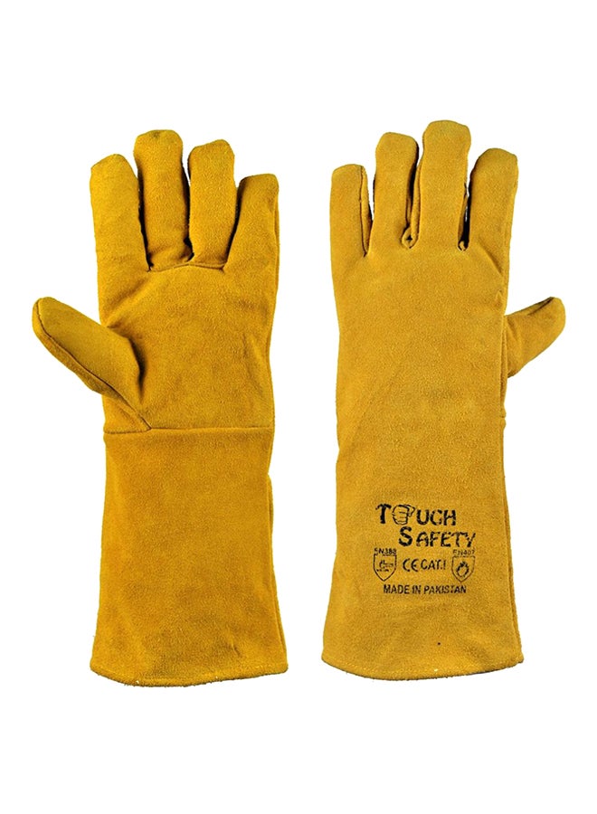 TOUGHSAFETY Welding Gloves Yellow 16inch