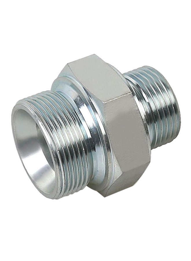 3-Piece CP Nipple Connector Set Silver 0.5x0.5mm