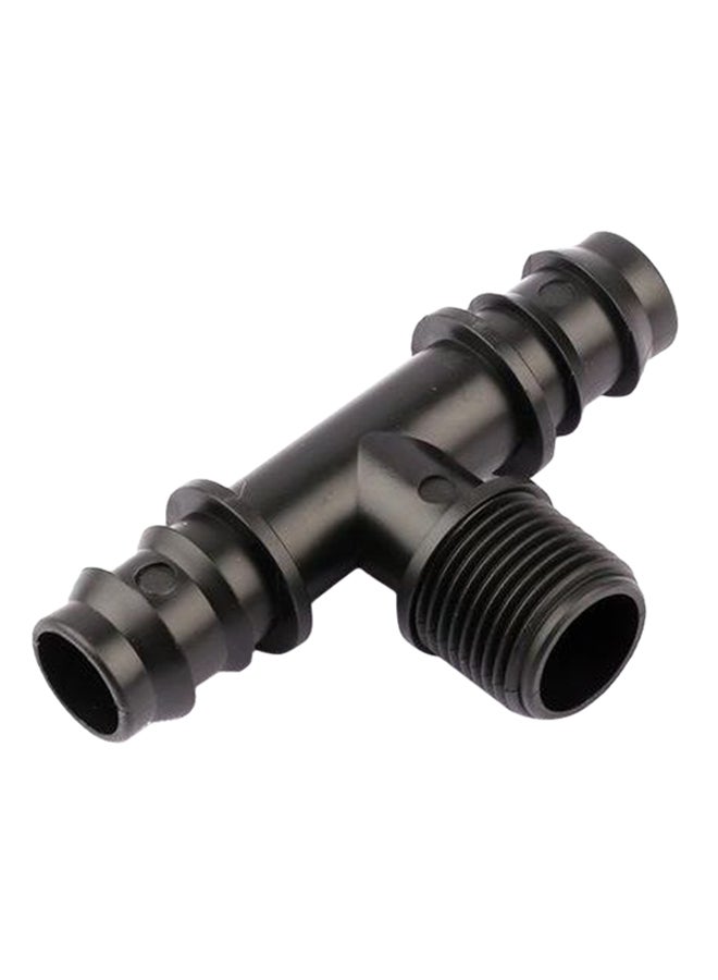 Generic 10-Piece Irrigation Threaded Tee Water Connector Black