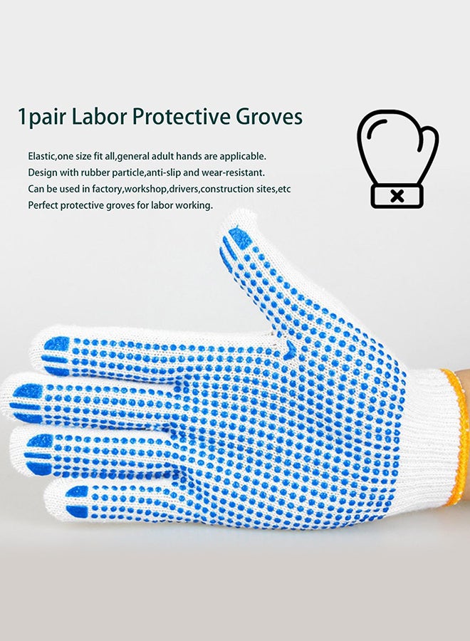 Generic Anti Slip Hand Protective Gloves Blue  - Image 2