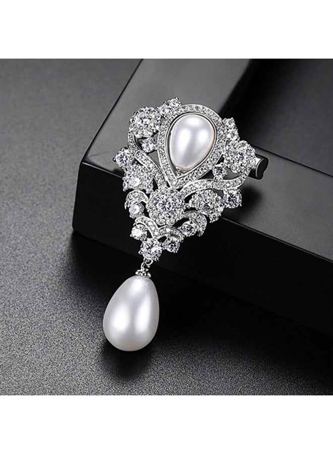 viennois - Zirconia Elegant Bridal Brooch - Image 1