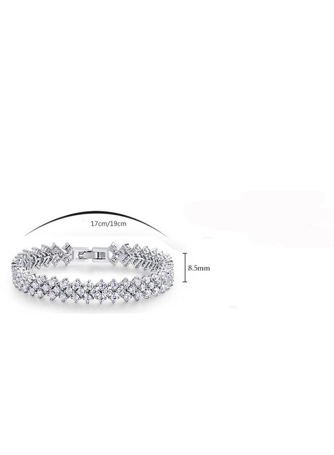 viennois - Rhodium Plated Zirconia Bracelet - Image 1