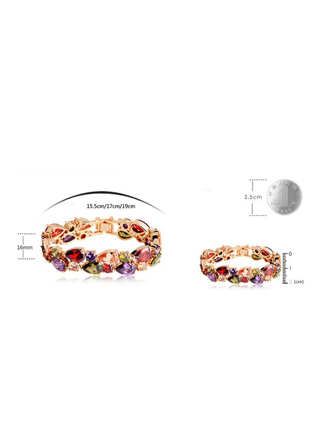 viennois 10 Karat Gold Cubic Zirconia Studded Bracelet  - Image 3
