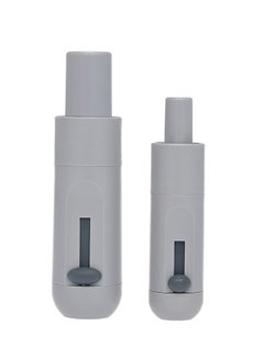 2-Piece Saliva Swivel Universal Sucker With Adjustable Valve Set Grey 44grams