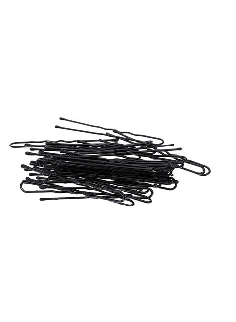 50-Piece Hair Styling Bobby Pin Set Black 4.5cm