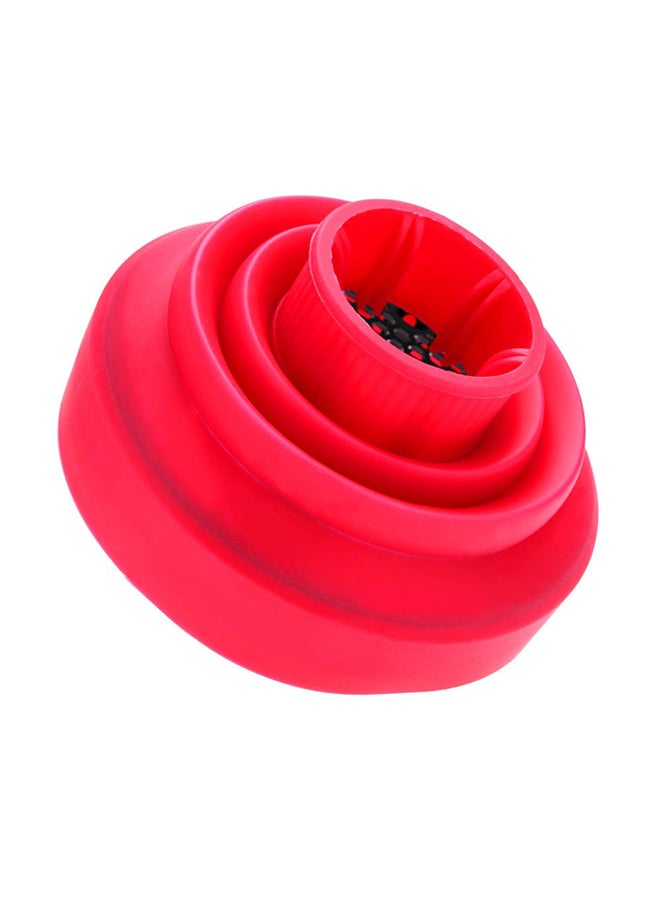 Silicone Folding Hairdryer Diffuser Red - Image 2