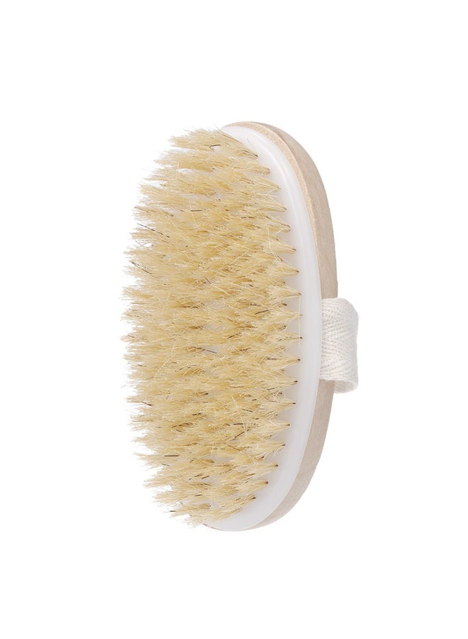 Generic Dry Skin Body Cleaning Brush With Loop Beige 12x6.5x3.3cm  - Image 2