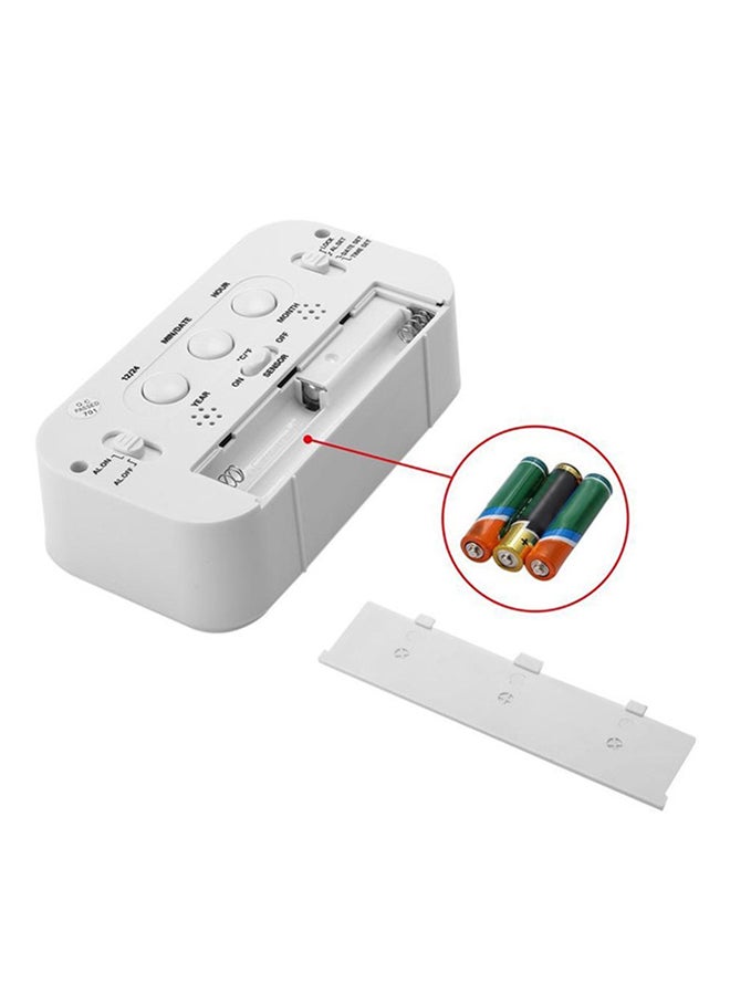 POLLEN LIFE LED Digital Table Alarm Clock White 130 x 72 x 44mm  - Image 4
