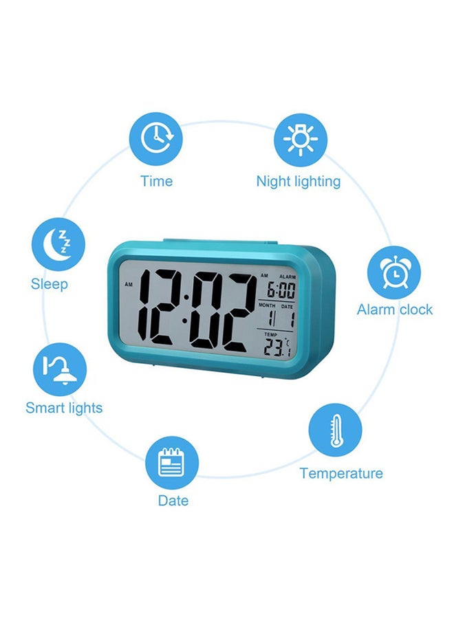 بولن لايف ساعة منبه LED رقمية إلكترونية تُظهر الحرارة والتقويم أزرق - Image 3