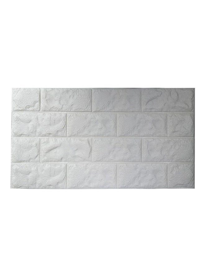 POLLEN LIFE - 3D Brick Wall Stickers White 70x30centimeter - Image 1