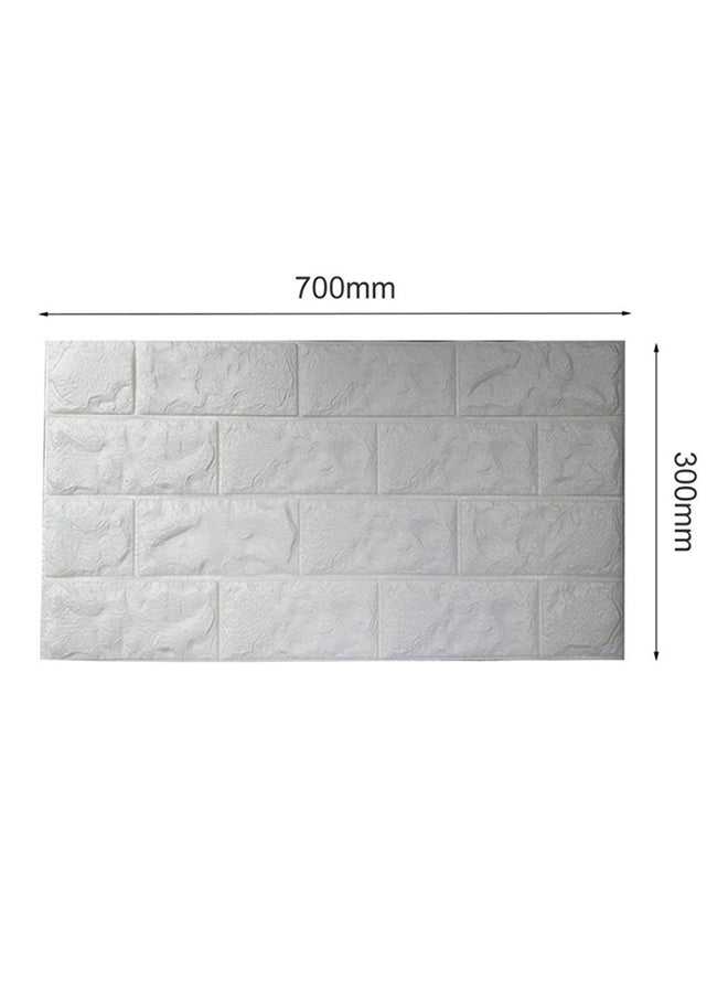 POLLEN LIFE - 3D Brick Wall Stickers White 70x30centimeter - Image 1