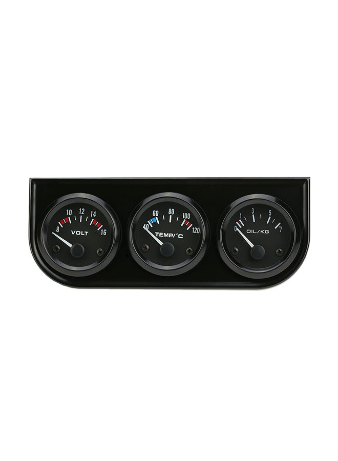 Generic Electronic Triple Gauge Motorcycle Voltmeter Kit  - Image 1