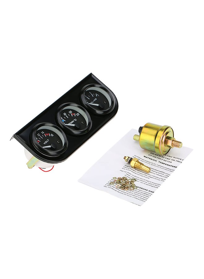 Generic Electronic Triple Gauge Motorcycle Voltmeter Kit  - Image 4
