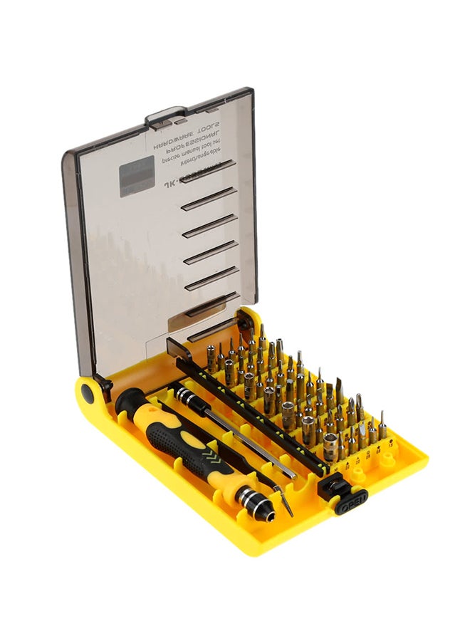 45-Piece Professional Screw Driver Tool Kit Yellow/Silver - Image 1