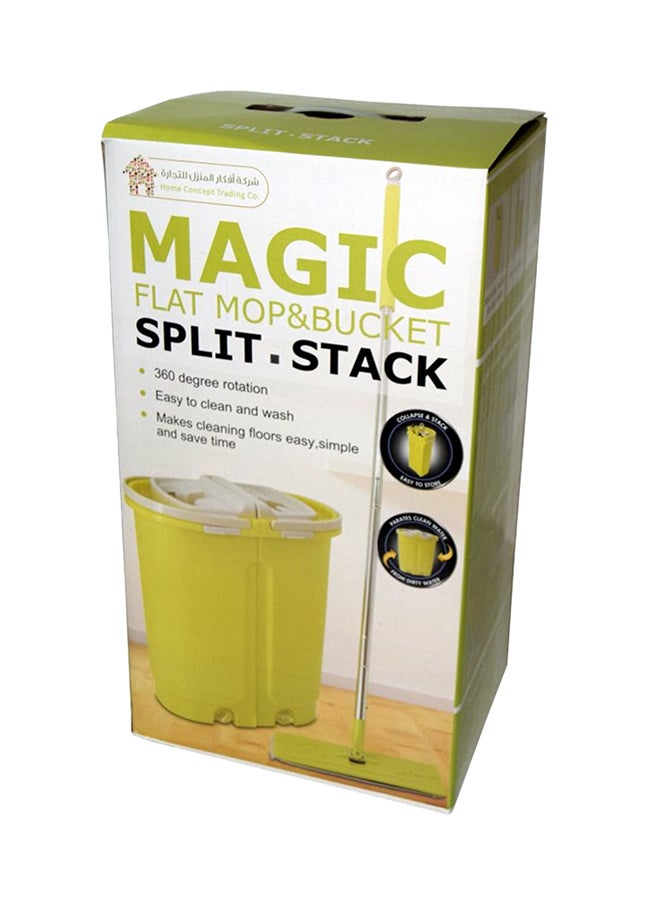 Home Concept - Mop Stick With Bucket Green 23x43x18cm - Image 1