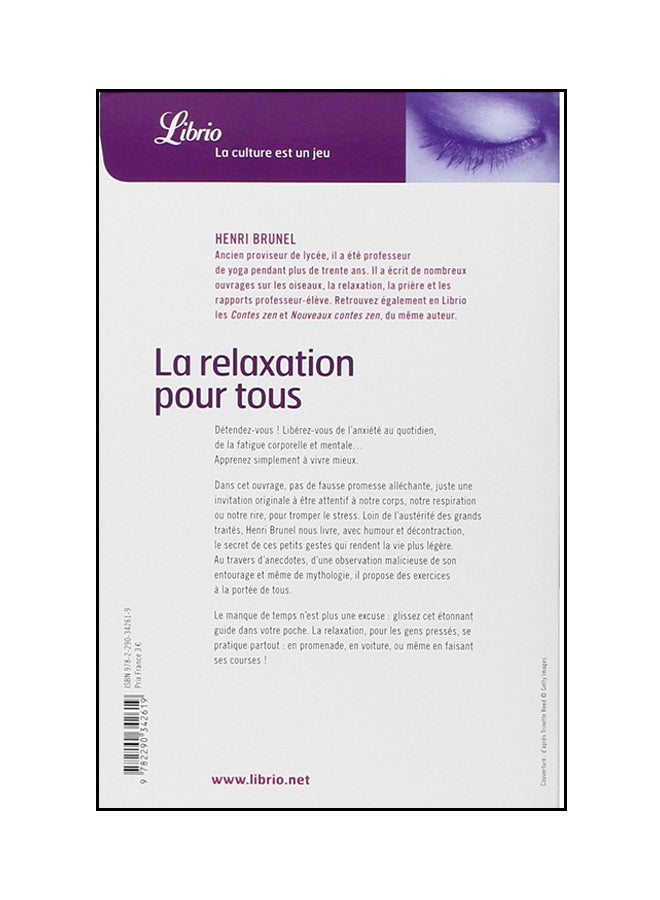 La Relaxation Pour Tous Paperback French by Henri Brunel - 38194 - Image 2