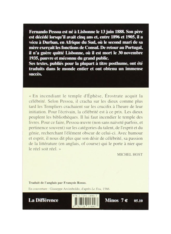 Érostrate - Paperback French by Fernando Pessoa - 07/06/2010 - Image 2