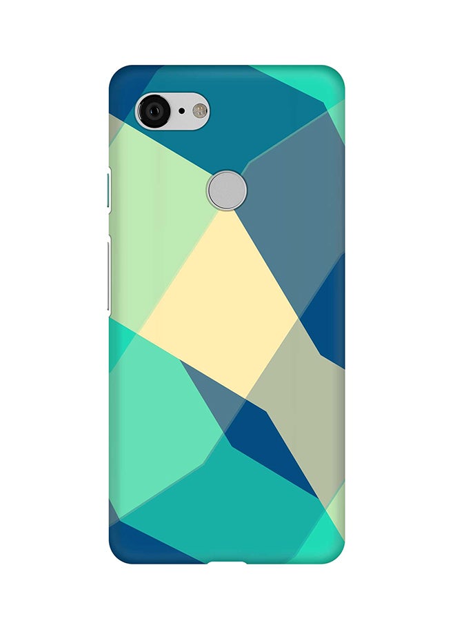 Stylizedd Matte Finish Slim Snap Basic Case Cover For Google Pixel 3 Checkered Aqua - Image 1