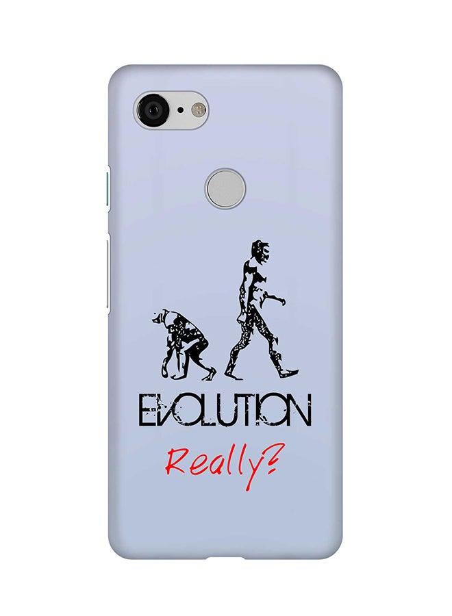 Stylizedd Matte Finish Slim Snap Basic Case Cover For Google Pixel 3 Evolution, Really (Blue) - Image 1