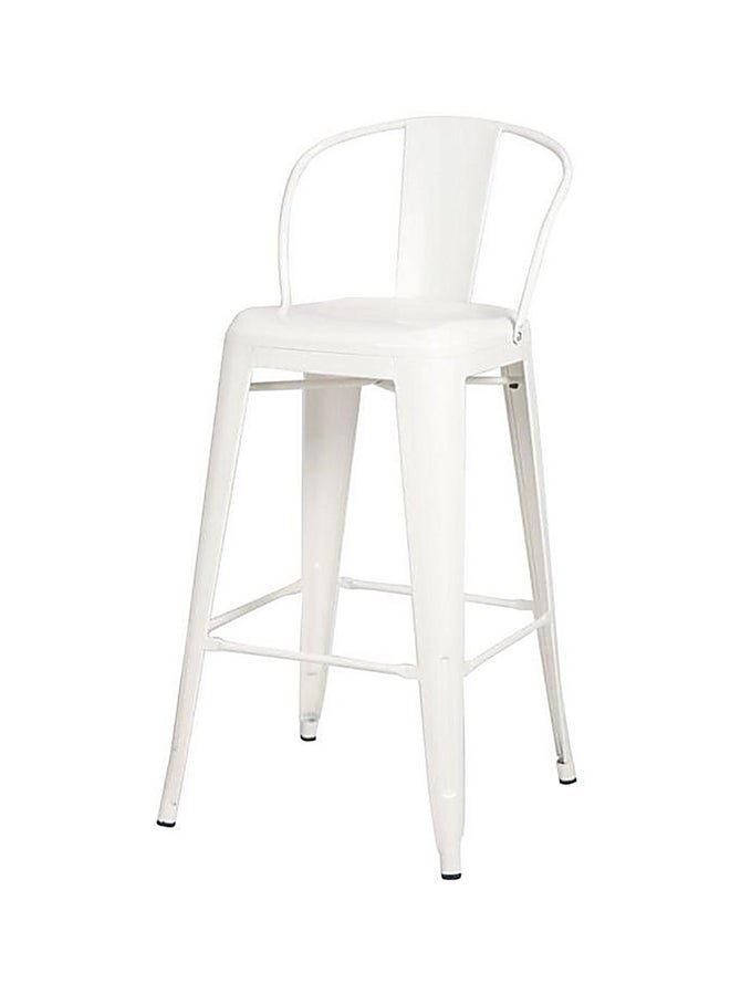 AE Elegant Metal Bar Stool White 30x30x75cm  - Image 2