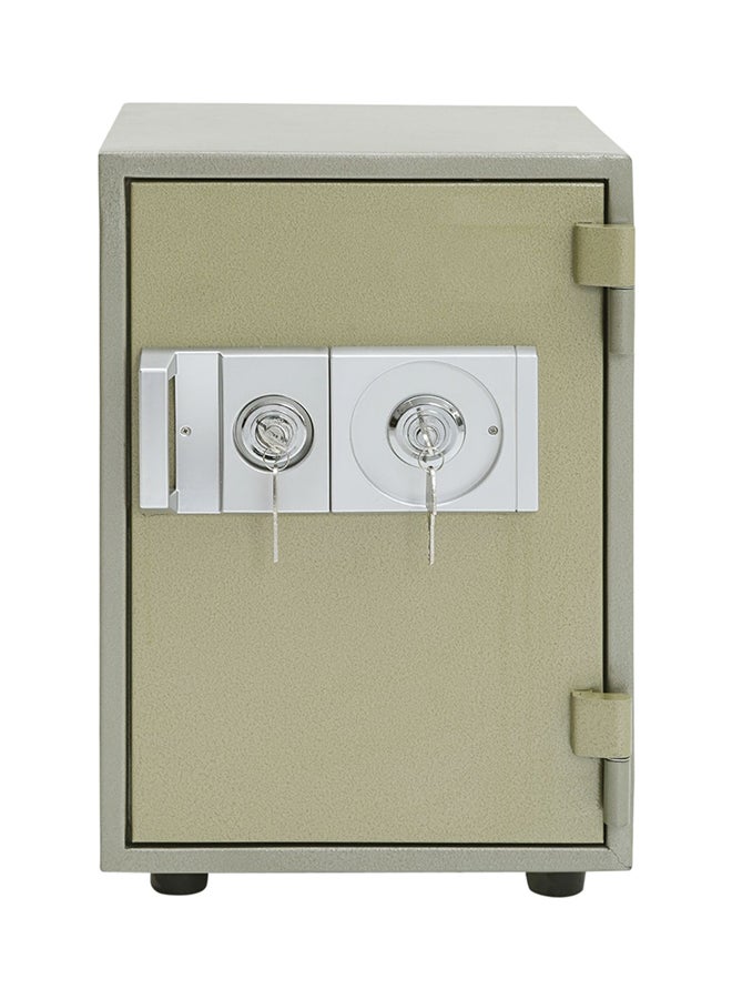 AE Stainless Steel Safe Grey/Olive Green 36x47x40cm  - Image 1