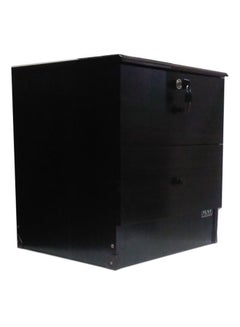 Bedside Table With Drawers Black 45x40x40centimeter