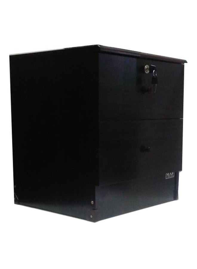 AE - Bedside Table With Drawers Black 45x40x40centimeter - Image 1