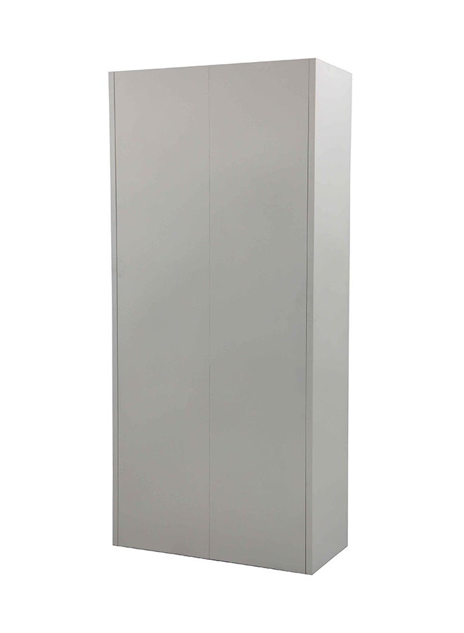 AE 4-Door Cabinet With 2 Lockable Drawers Grey 90x185x40centimeter  - Image 2