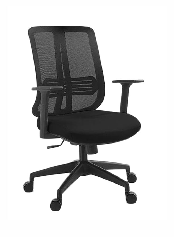 AE Medium Back Office Chair Black 55x95x55centimeter 