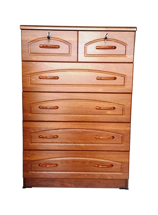 AE Wooden Pattern Chest Of Drawer Cherry 84x115x48centimeter