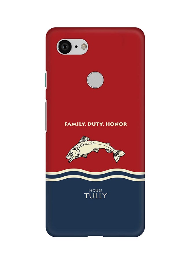 Stylizedd Matte Finish Slim Snap Basic Case Cover For Google Pixel 3 GOT House Tully - Image 1