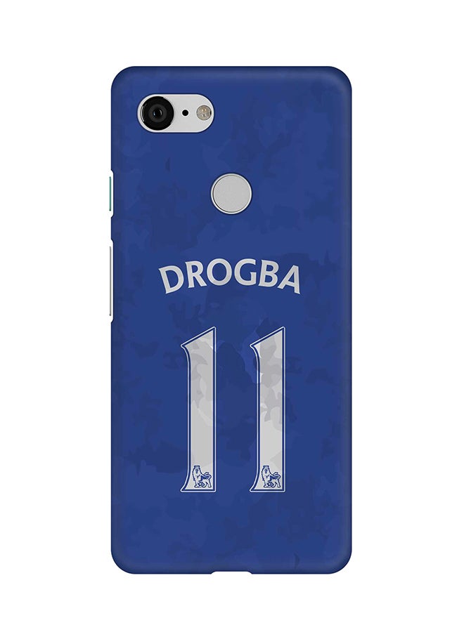 Stylizedd Matte Finish Slim Snap Basic Case Cover For Google Pixel 3 Drogba Jersey - Image 1