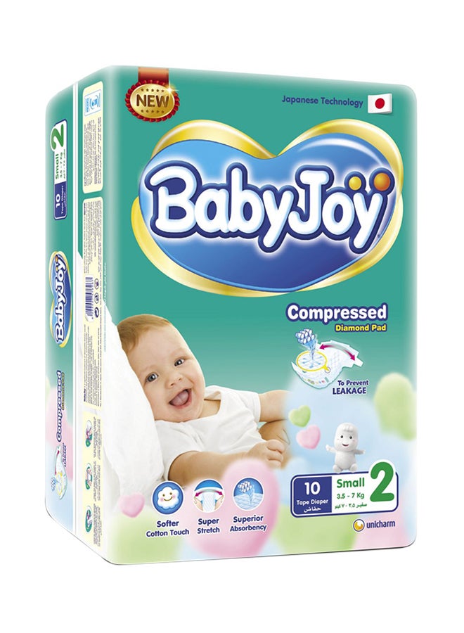 BabyJoy Baby Joy Air Mini Stretch Diaper Size 2(3.5-7) kg, 10 Count 