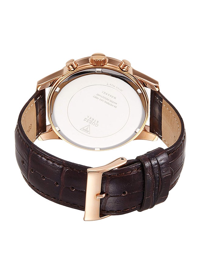 جس ساعة يد كرونوغراف بسوار من الجلد طراز W0669G1 للرجال - Image 2