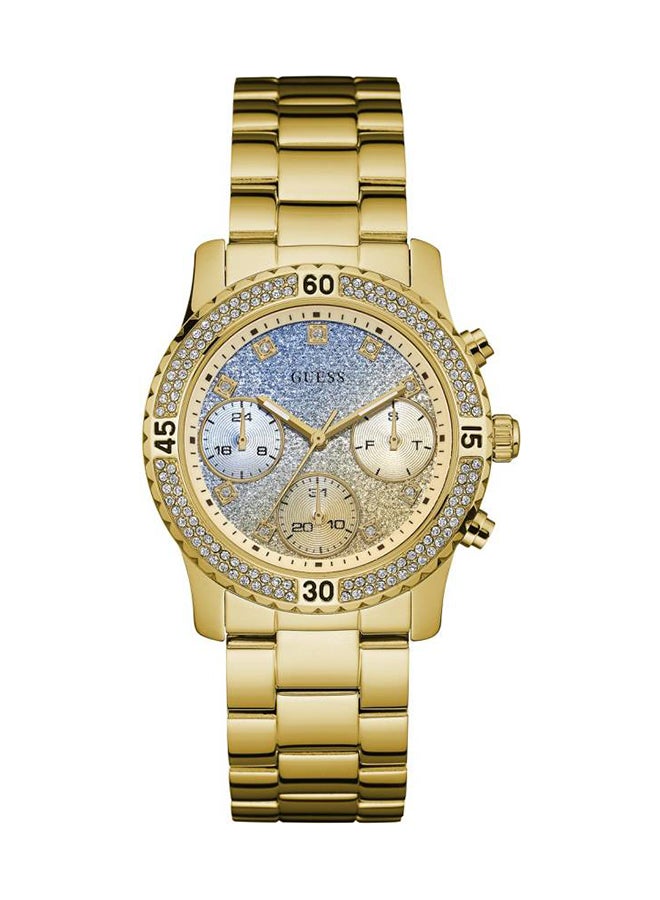 جس ساعة يد كرونوغراف بسوار من الإستانلس ستيل طراز W0774l2 للنساء - Image 1